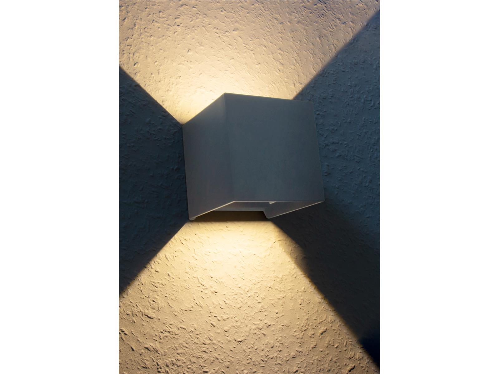 LED-Wandleuchte McShine ''LW-107'' IP54, 2x150lm, 2x3W, 3000K, warmweiß, weiß