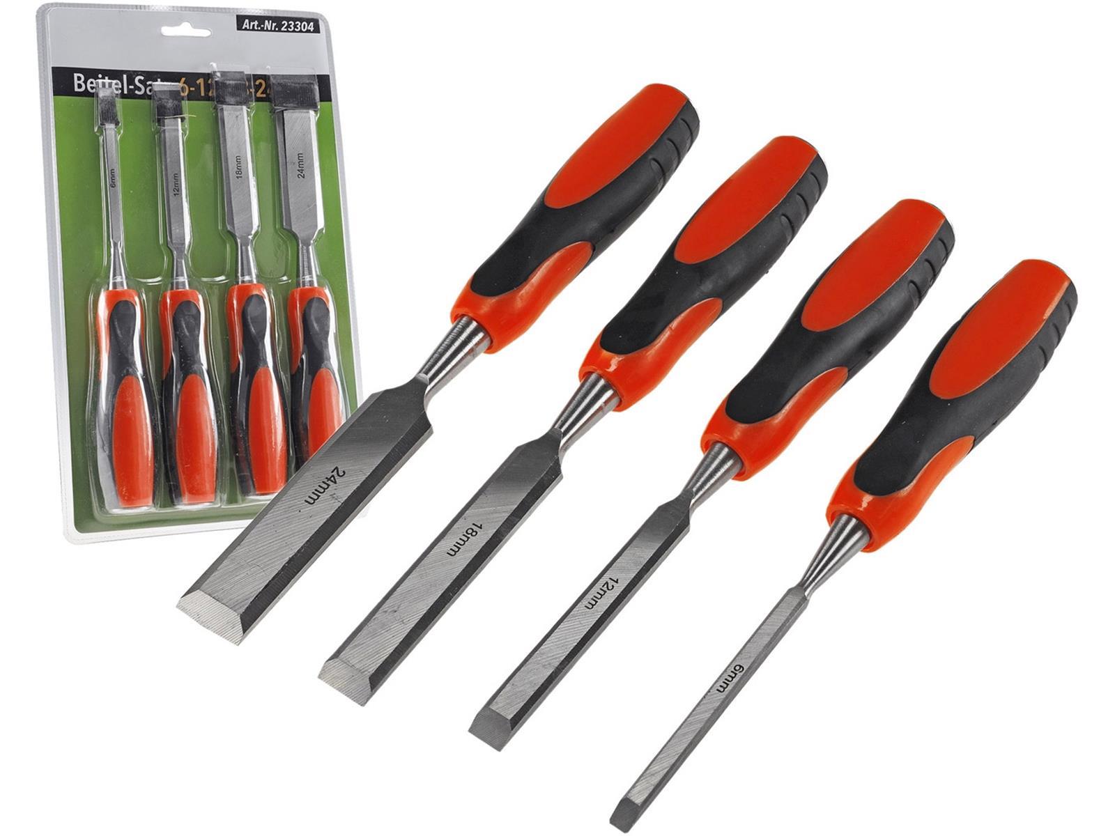 Stechbeitel Set, 4-teilig CRV, 6, 12, 18, 24mm