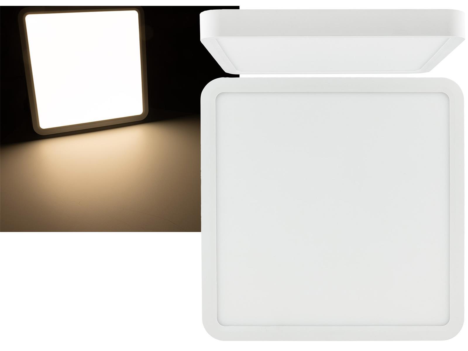 LED Deckenleuchte "Santano 24 Qw" 23x23cm, 24W, 2088lm, 2900K warmweiß