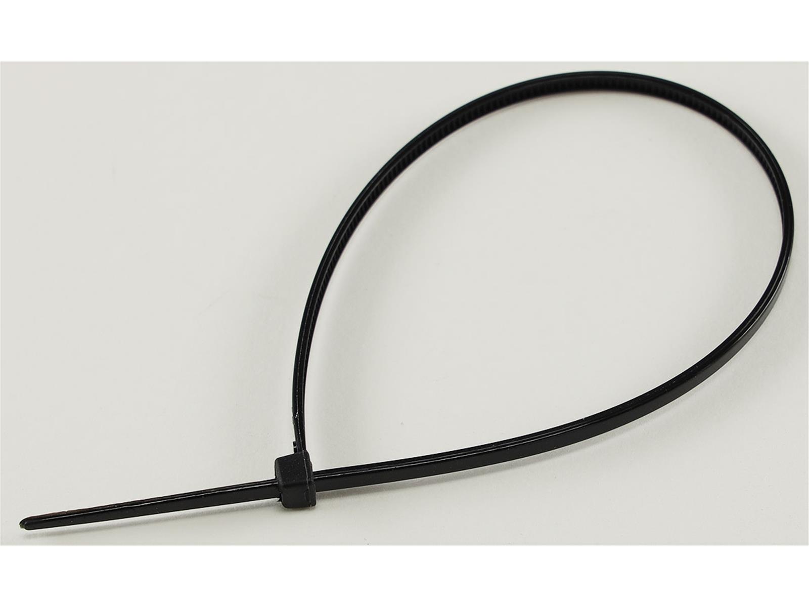 Kabelbinder 200mm x 2,5mm, schwarz100er Pack, hohe Zugkraft, UV fest