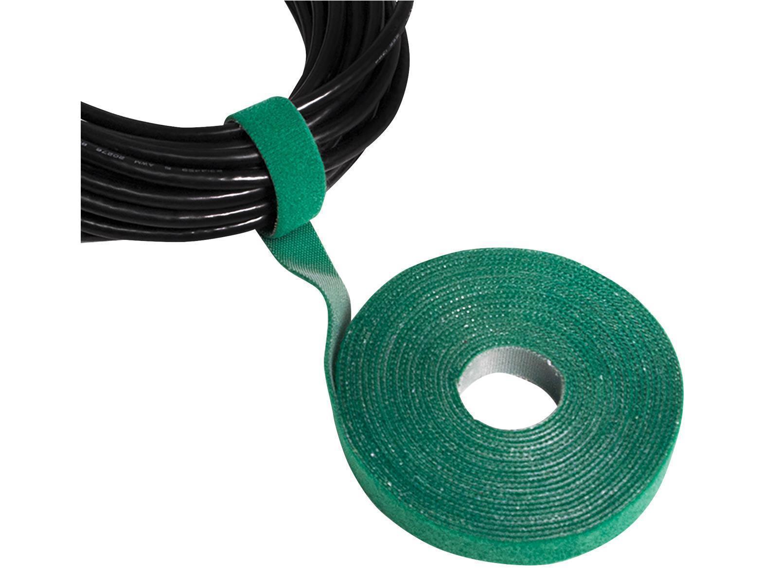 Kabelbinder aus Klettband, 4m, grün