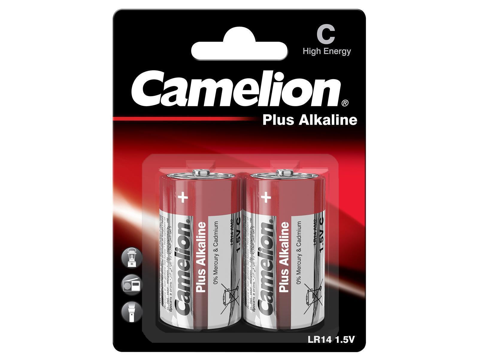 Baby-Batterie CAMELION Plus Alkaline 1,5 V, Typ C/LR14, 2er Blister