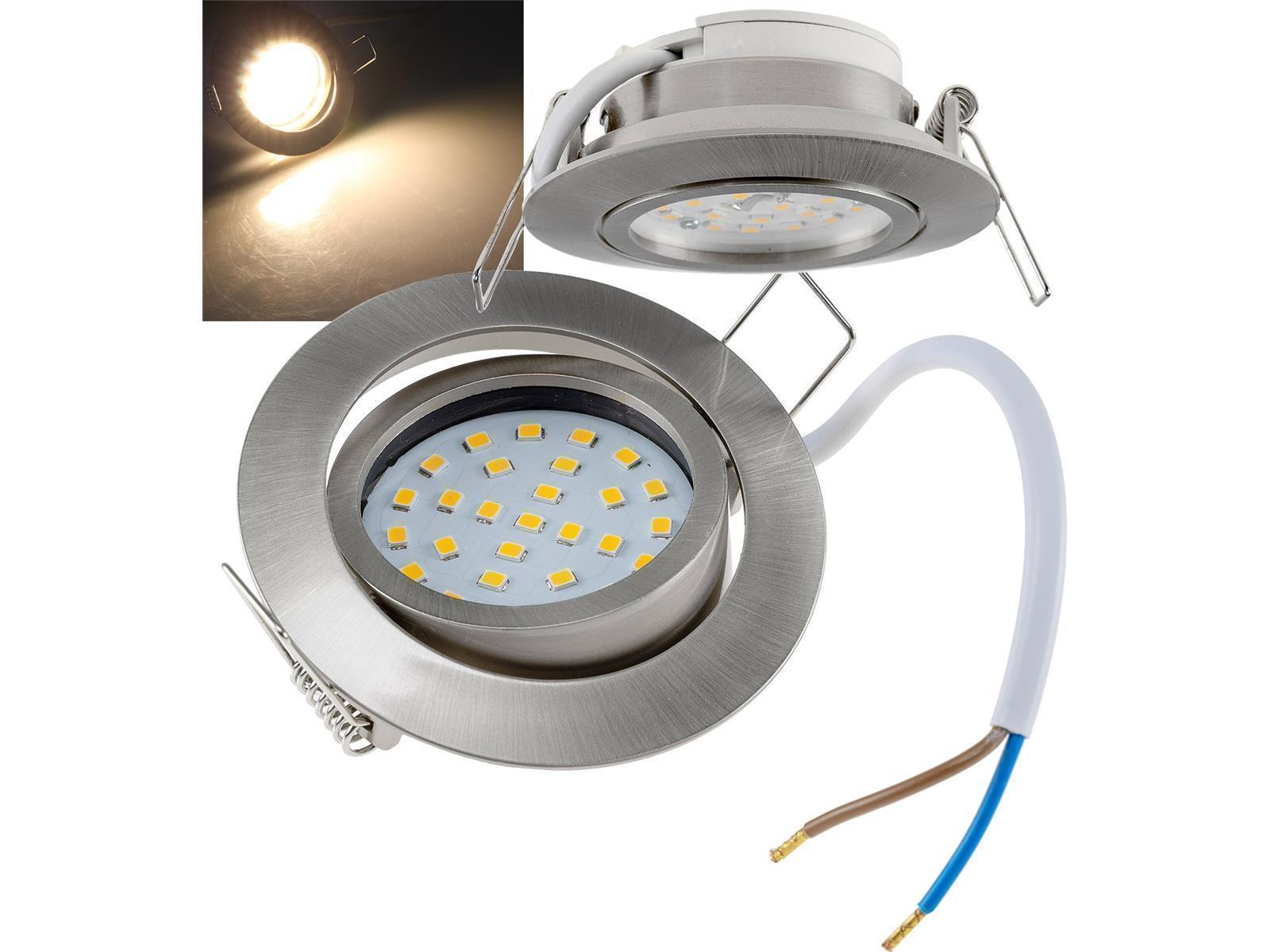 LED-Einbauleuchte "Flat-32dim" warmweiß80x32mm, 5W, 590lm, Edelstahl gebürstet