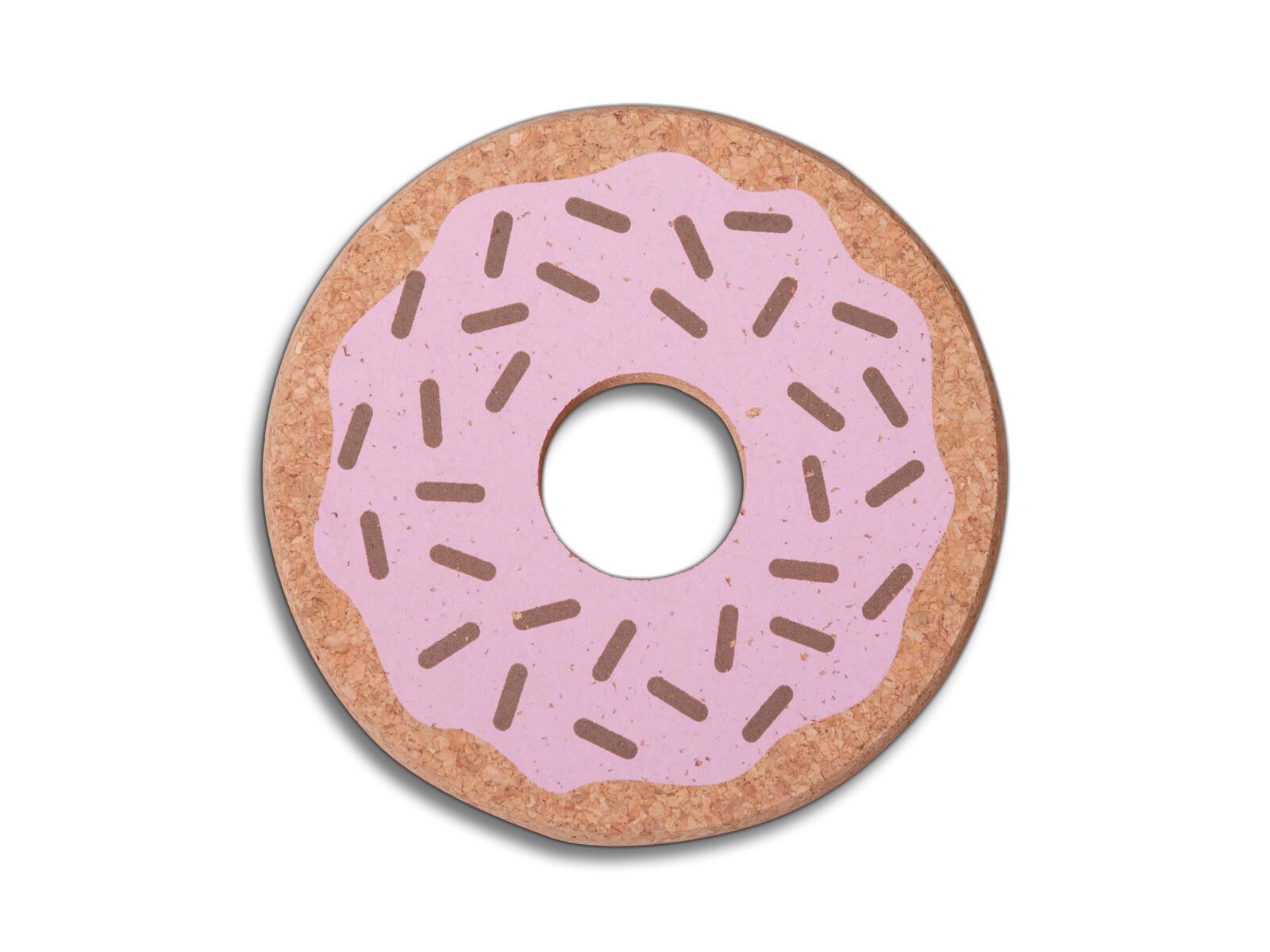 Topfuntersetzer, Donut, aus Kork, 14 cm