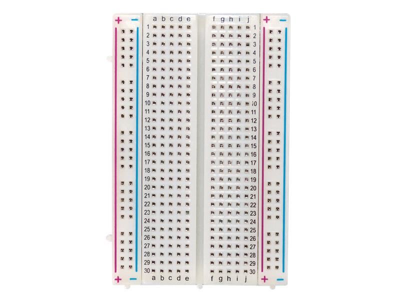 Experimentier-Board, 100/300 Kontakte, erweiterbar, 82x54x9mm, transparent