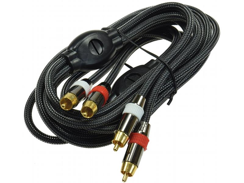 Premium Cinch-Kabel Stereo 2m für analoge Stereo Audio-Verbindung