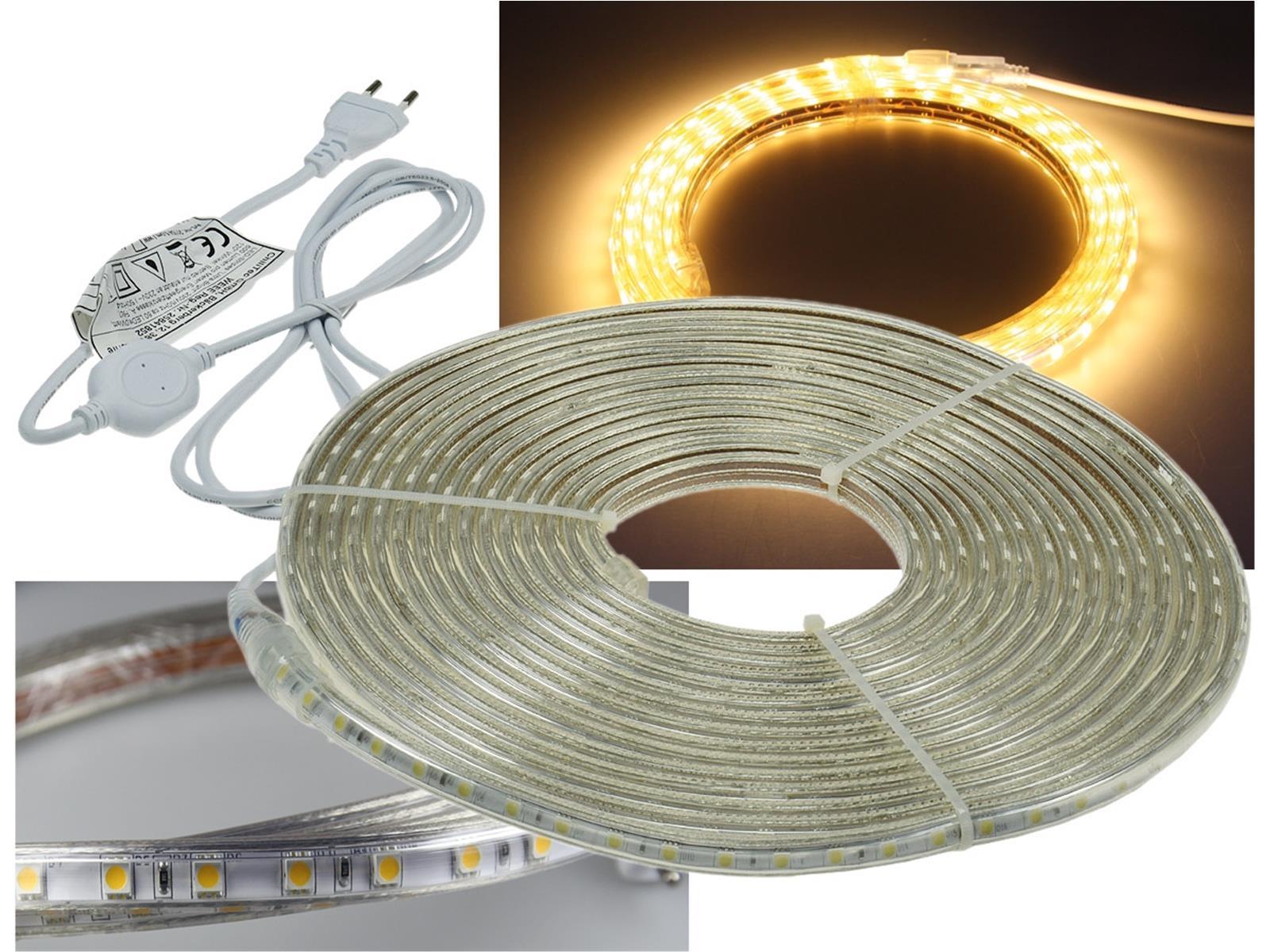 LED-Stripe "Ultra-Bright" 230V, 10m 600 Lumen/Meter, warmweiß