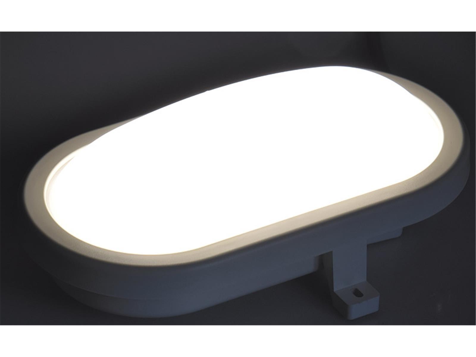 LED Oval-Armatur "FRL-O 12" IP44Feuchtraum-Leuchte, 13W, 965lm, 4000K