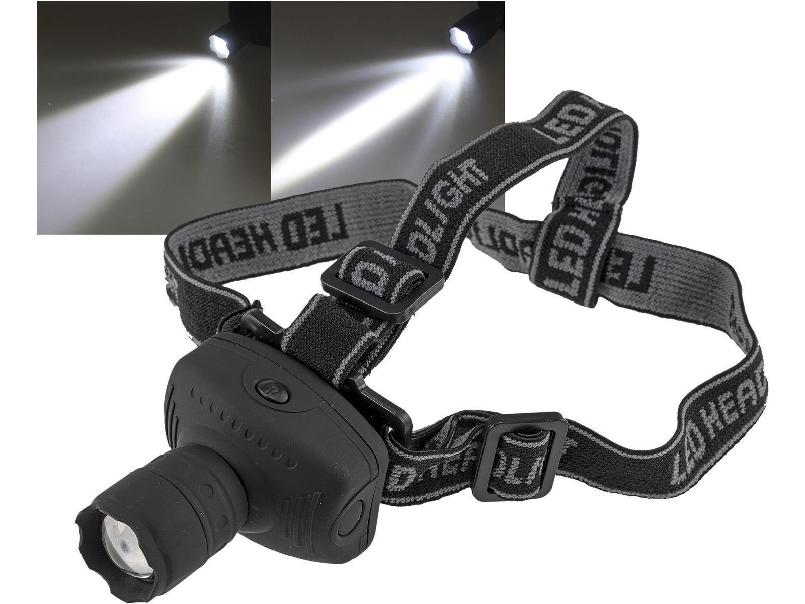 LED-Stirnlampe mit fokussierbarer 1W LED3x AAA Batterie nötig