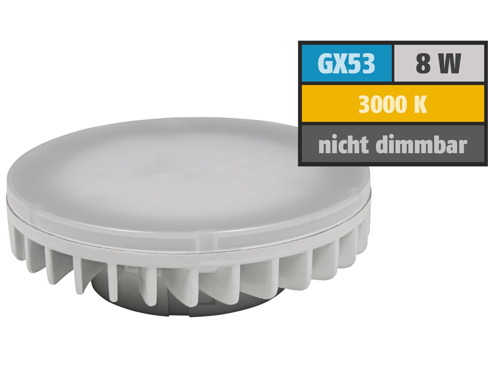 LED-Strahler McShine ''LS-853'', GX53, 8W, 800lm, Ø75x25mm, 120°, warmweiß