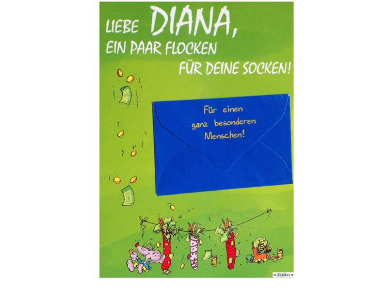 Namenskarte Diana - Albatros Geburtstagskarte