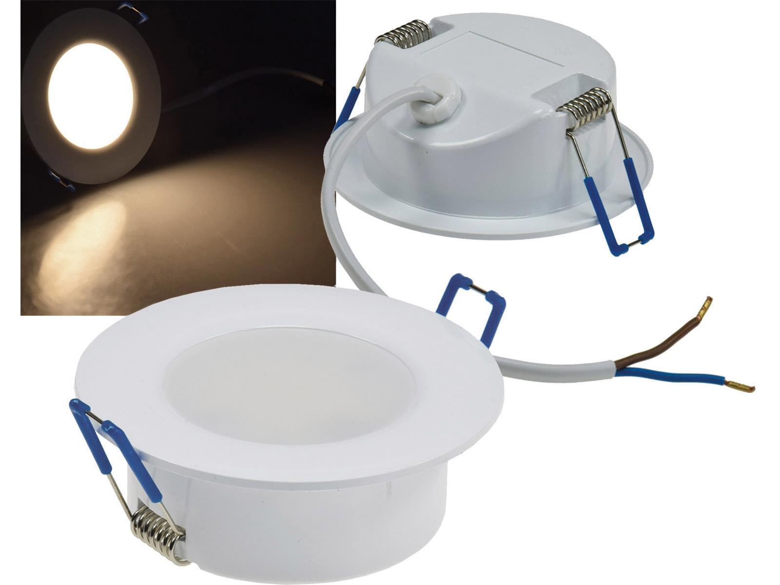 LED-Einbauleuchte "Flat-30 FR-R" 3000KØ85x30mm, 5W, 460lm, IP44, rund, weiß