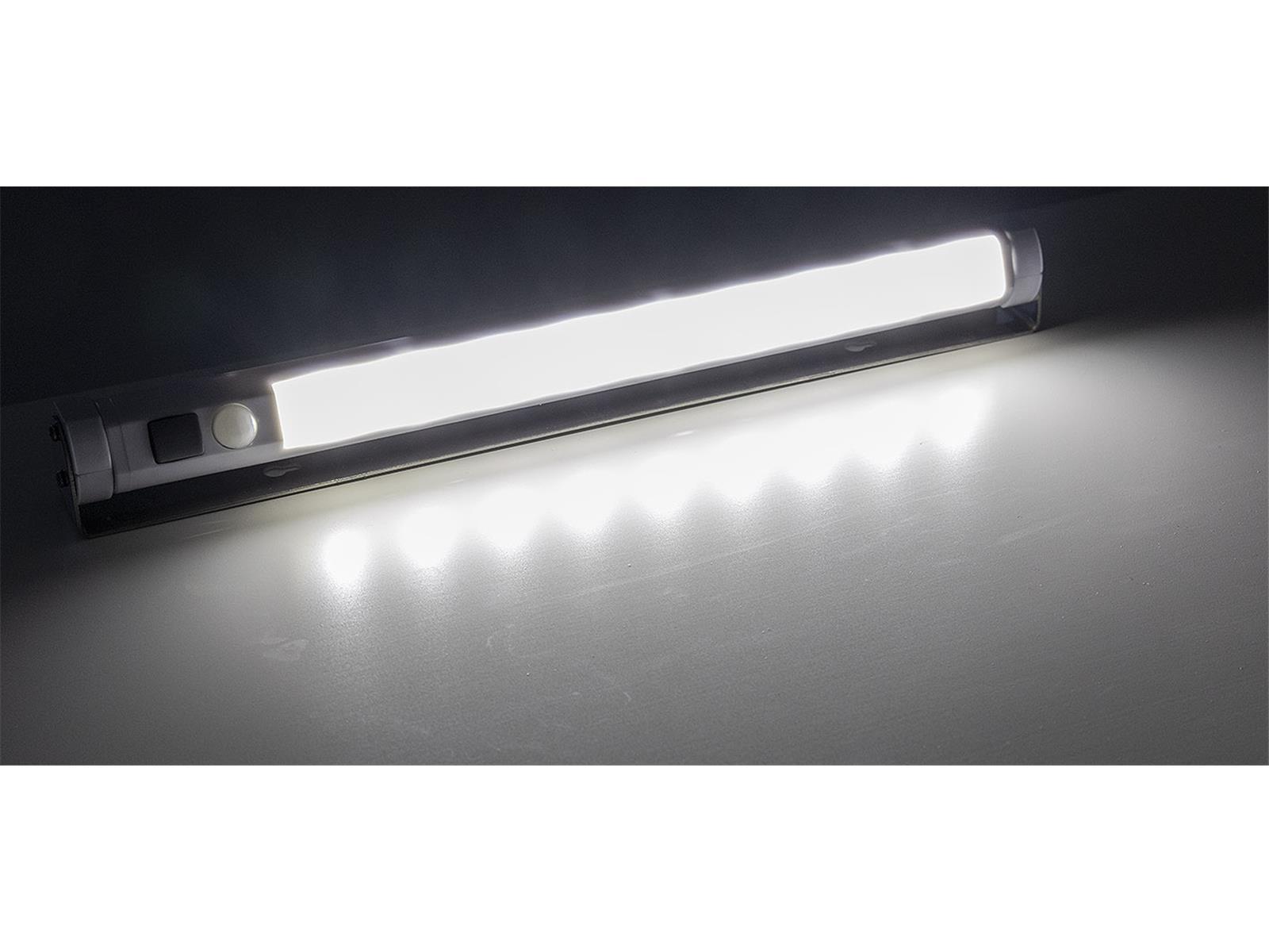LED Unterbauleuchte mit BewegungsmelderBatteriebet., 9 SMD LEDs, 80lm, weiß