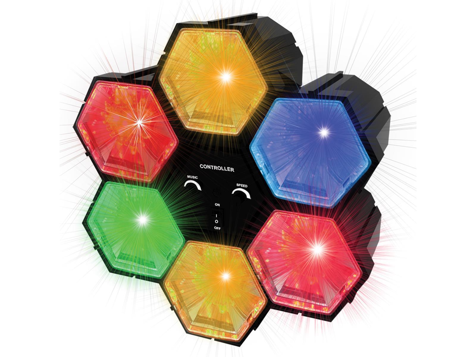 LED Party-Lichtorgel, 1,8m Kabel, Geräuschempfindlich, 4,5V, 90lm, Schwarz
