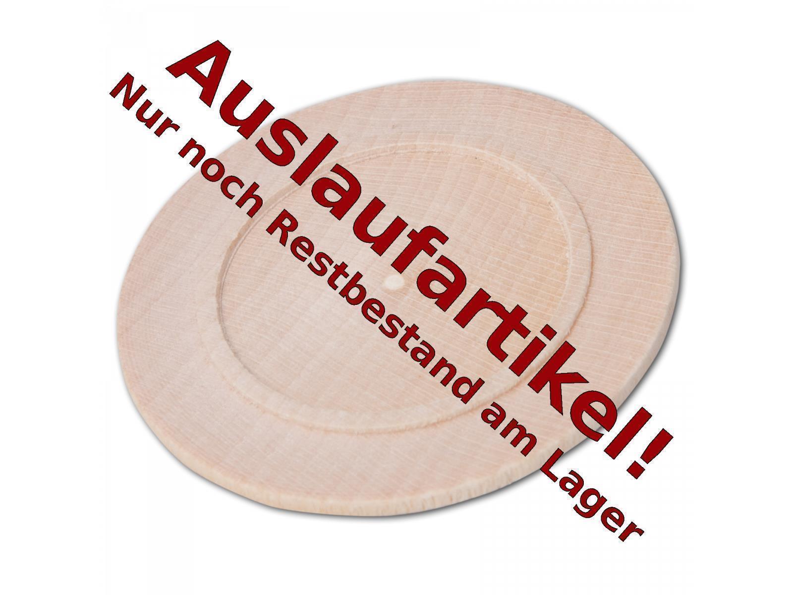 Miniteller, mit Rand, ohne Bohrung aus Holz 4,5 cm