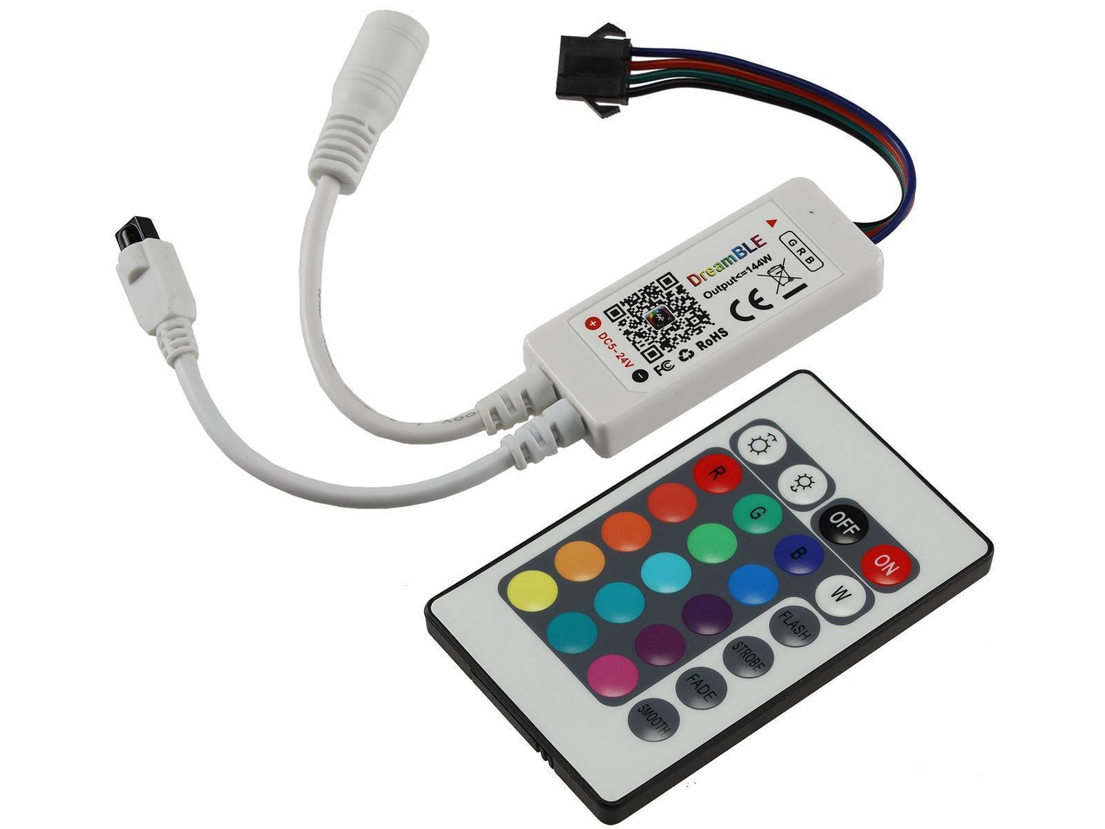 RGB LED-Stripe Controller Bluetoothincl. IR-Fernbedienung + App-Steuerung