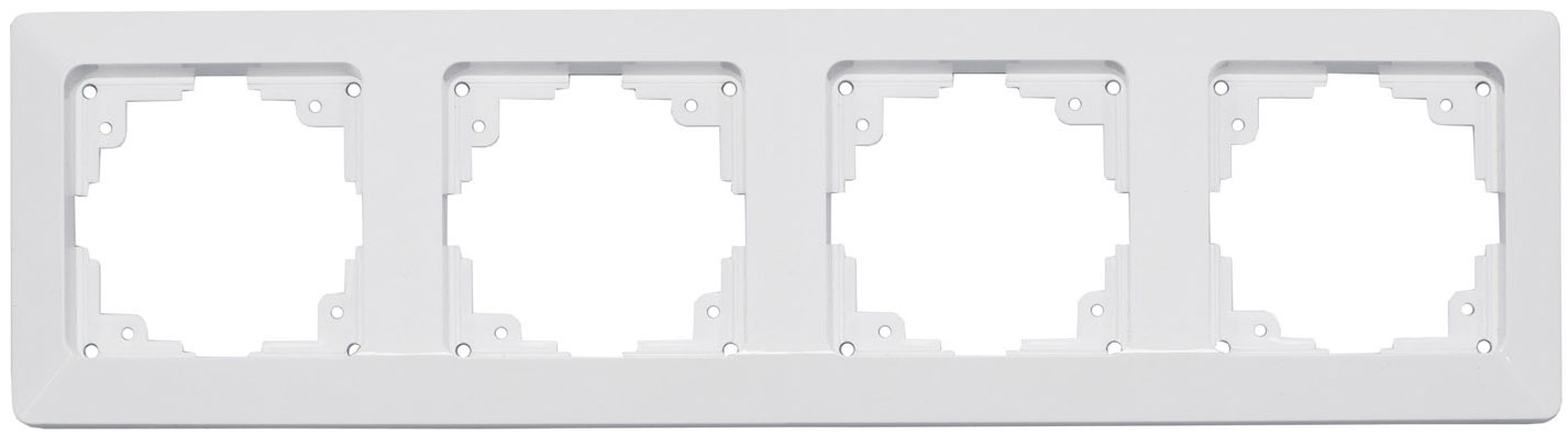 MILOS 4-fach Rahmenweiß matt