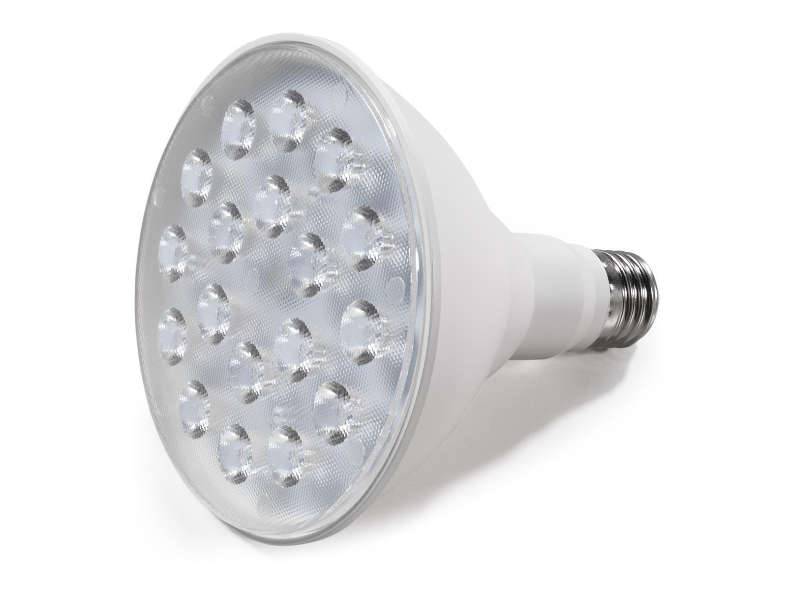 LED-Strahler McShine, E27, PAR38, 15W, 1.200 lm, 45°, 3000K, warmweiß