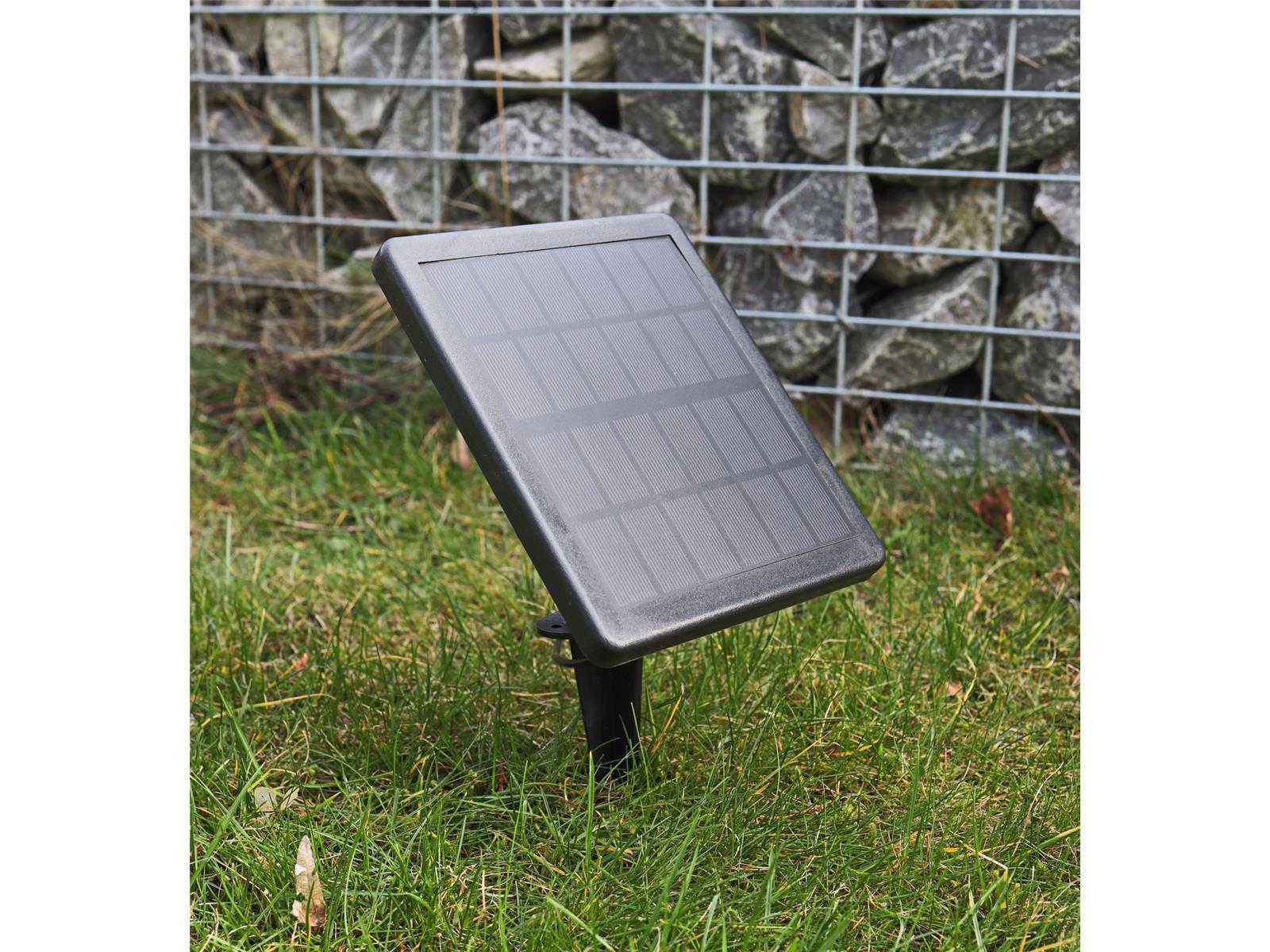 Gartenstrahler Set Solar mit 2 SpotsSolarzelle, Erdspieß, 3000k, IP65