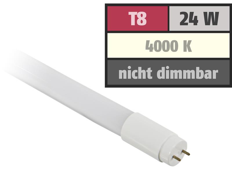 LED-Röhre, T8, 24W, 2.200 lm, 270°, 150cm, neutralweiß
