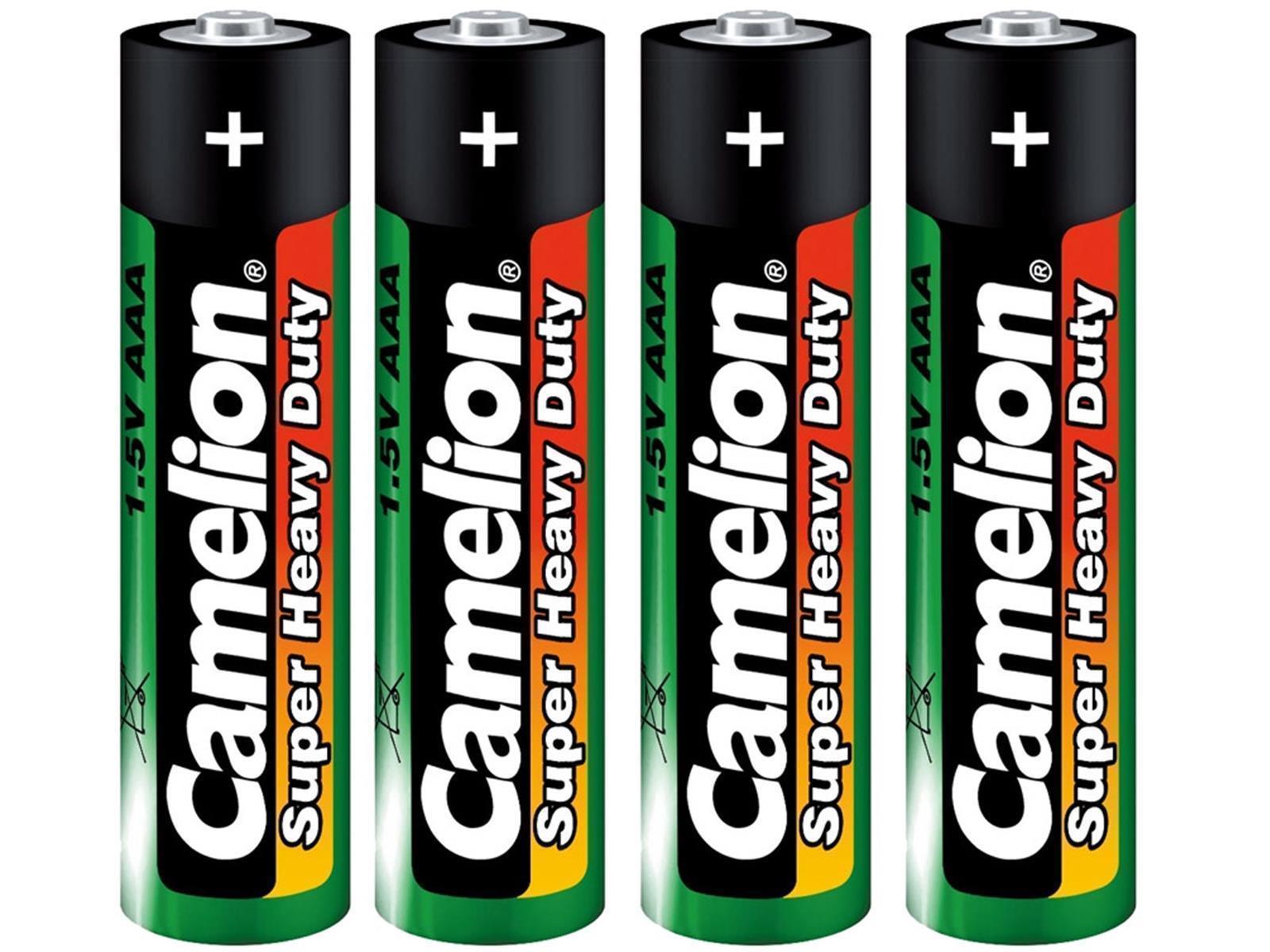 Micro-Batterien CAMELION HeavyDutyTyp AAA/R03, 1,5V, 4er-Shrink