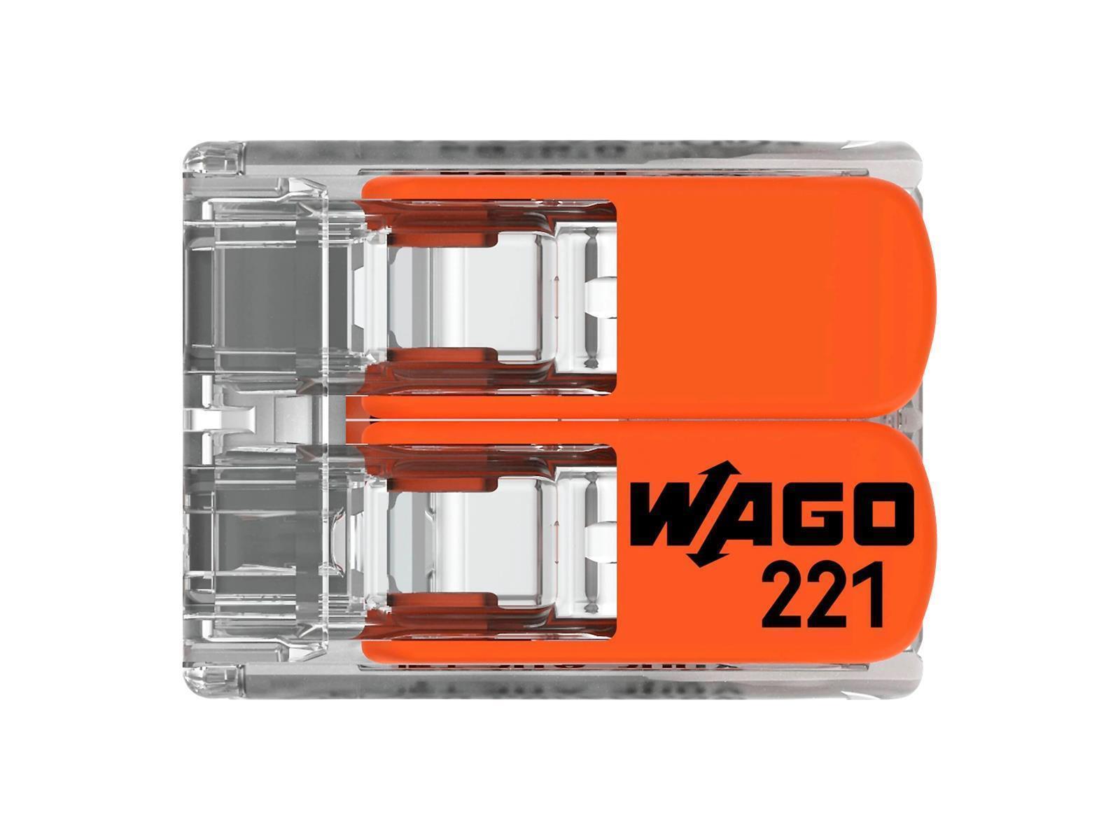 Compact-Verbindungsklemme WAGO, für alle Leiterarten, 2 Klemmstellen, 6mm²