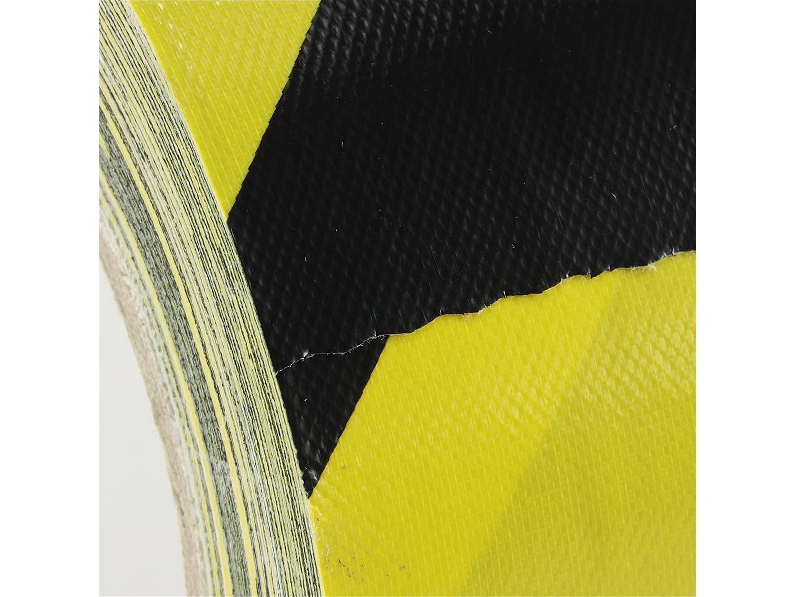 Profi Gewebe-Klebeband schwarz / gelbIndustrie-Markierungsband, 50mm x 25m