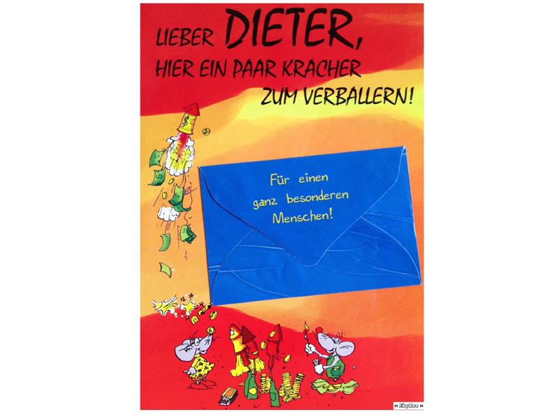 Namenskarte Dieter - Albatros Geburtstagskarte
