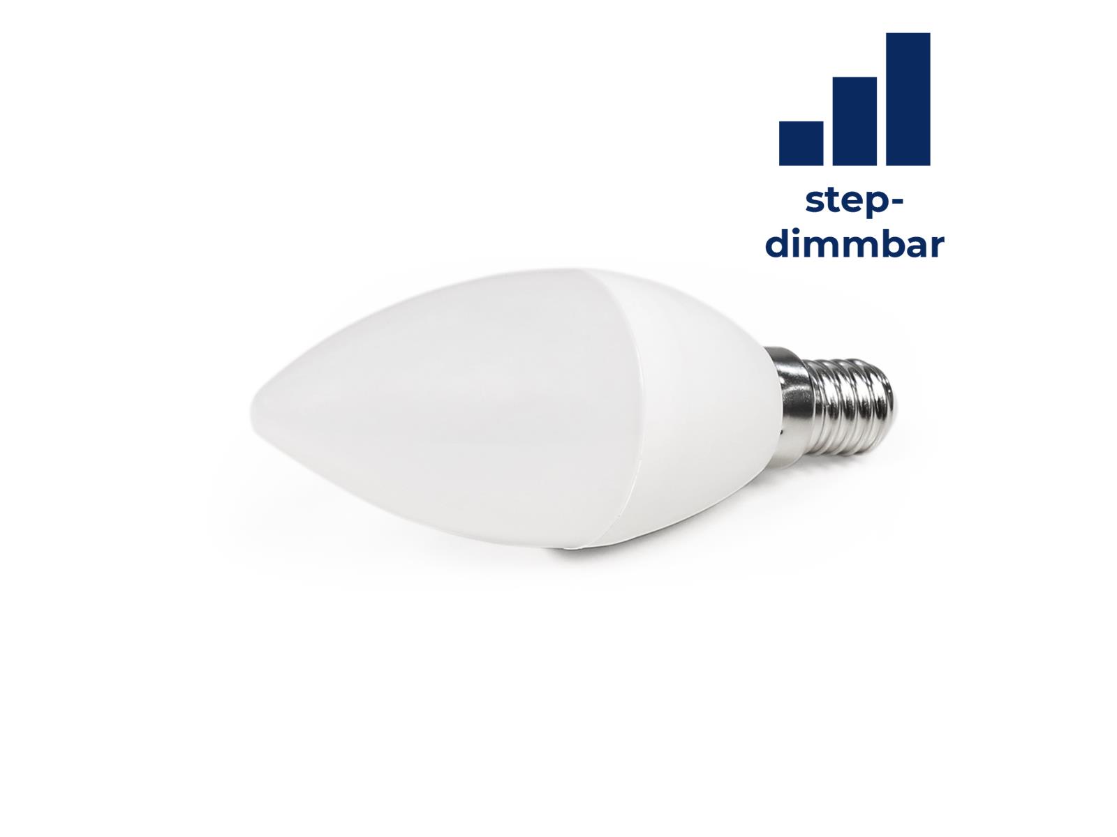 LED-Kerzenlampe McShine, E14, 5W, 400lm, 3000K, warmweiß, dimmbar 100/50/15%