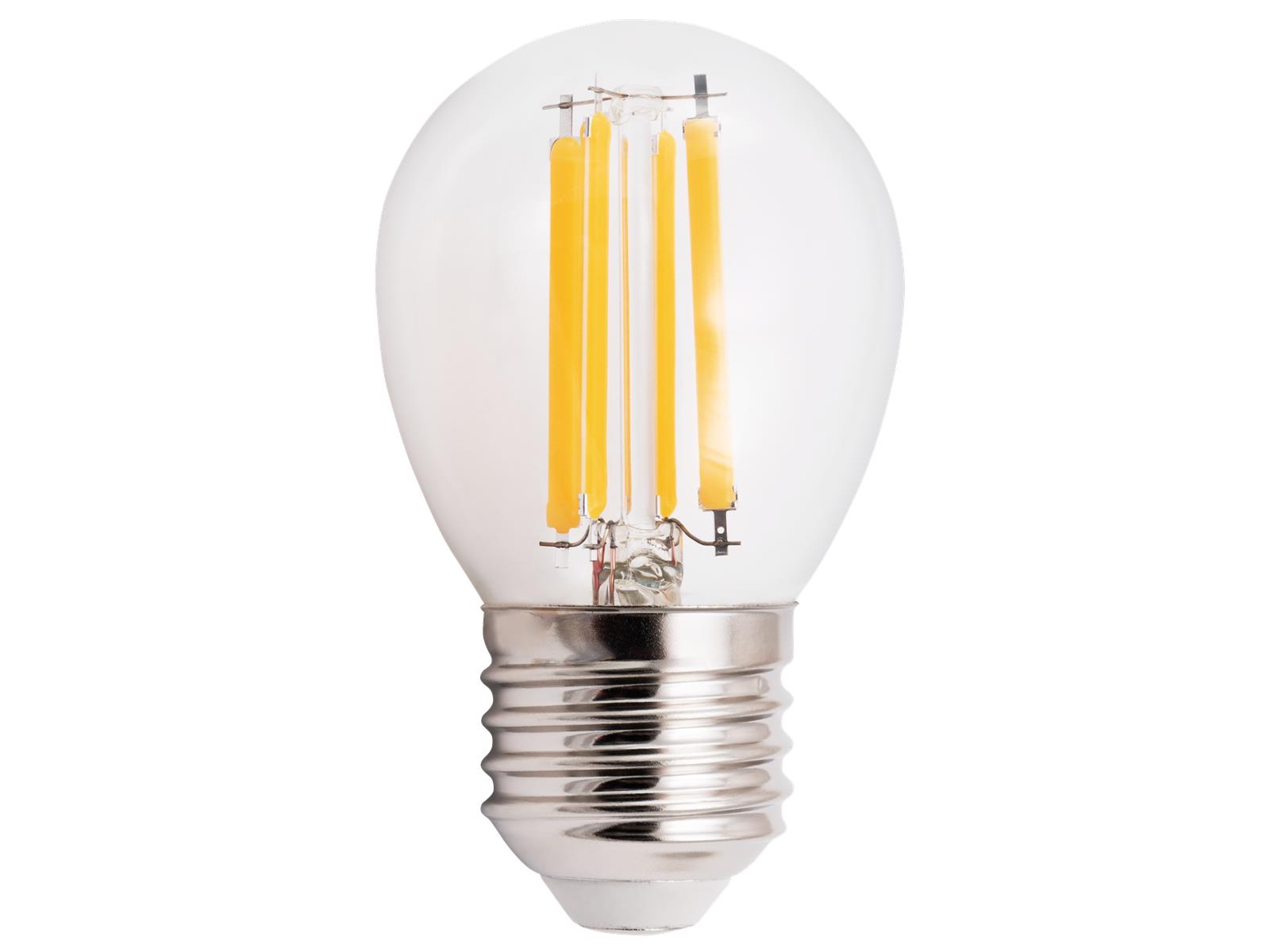 LED Filament Tropfenlampe McShine ''Filed'', E27, 6W, 820 lm, warmweiß, klar