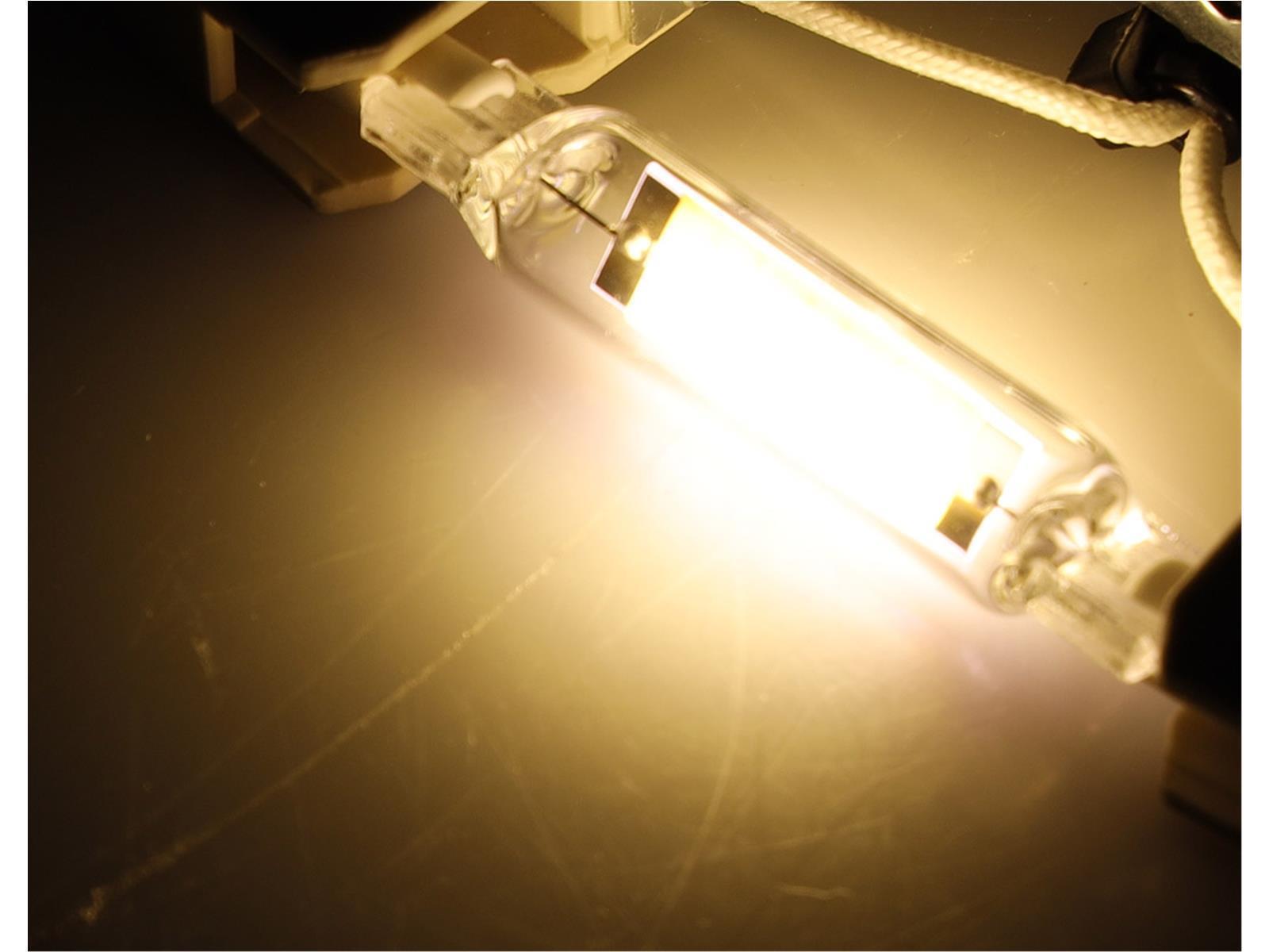 LED Strahler R7s "Glas RS78"360°, 480lm, 78mm, 2900k / warmweiß