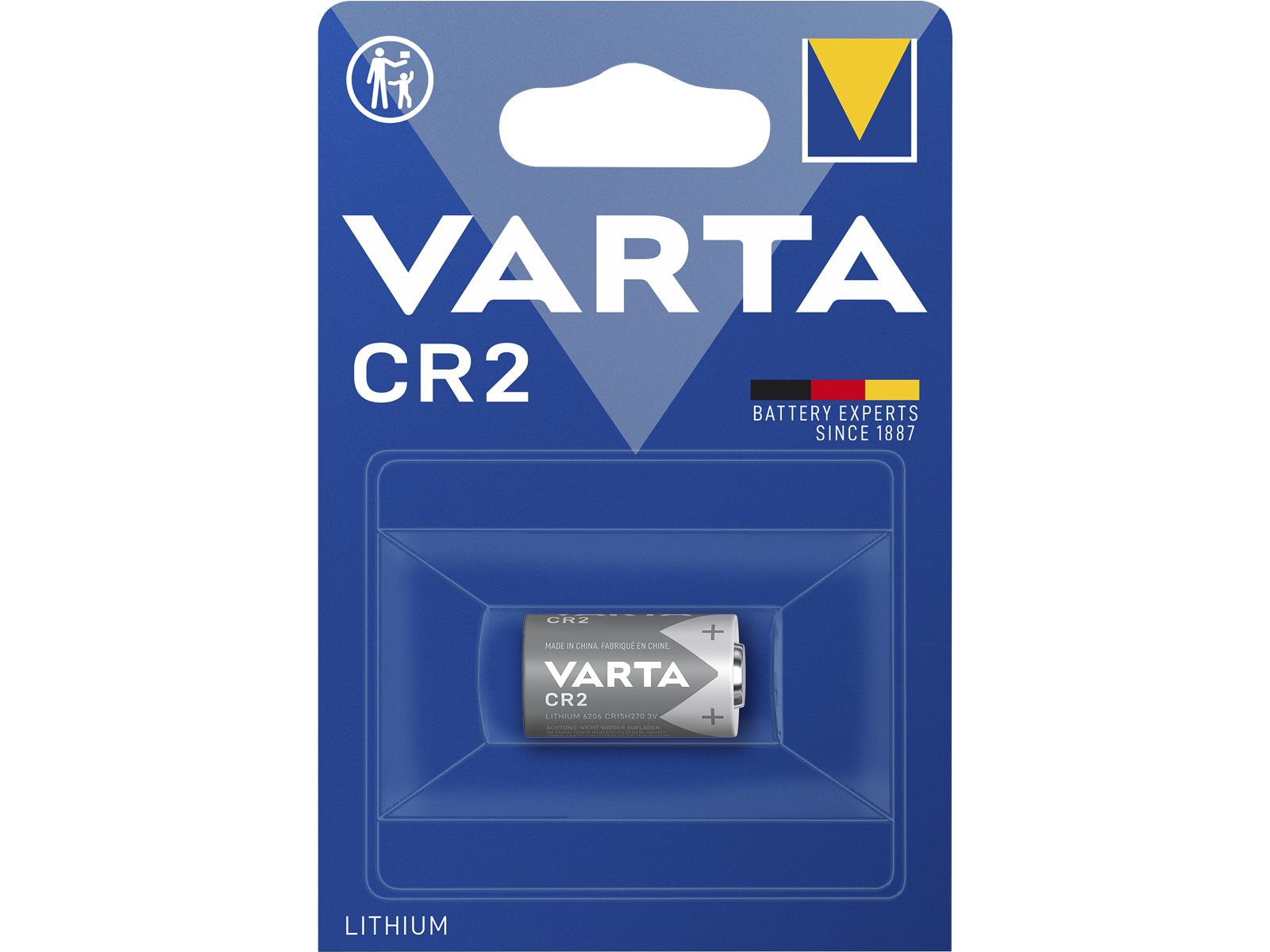 Lithium-Photobatterie VARTA CR 2, 1er-Blister