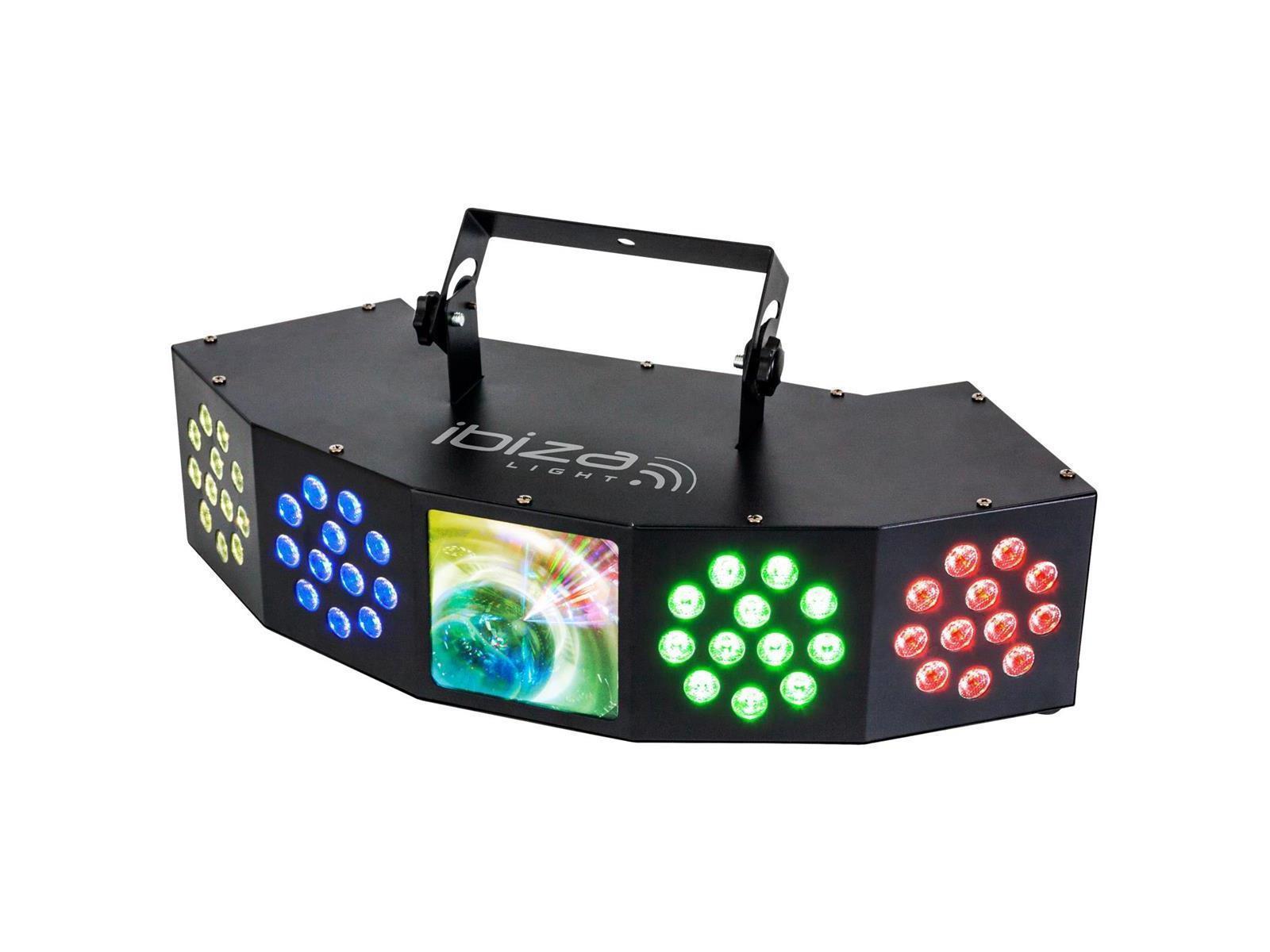 LED-Lichteffekt IBIZA ''COMBI-FX4'' DMX gesteuert, 3in1 Wash-Moon-Strobe
