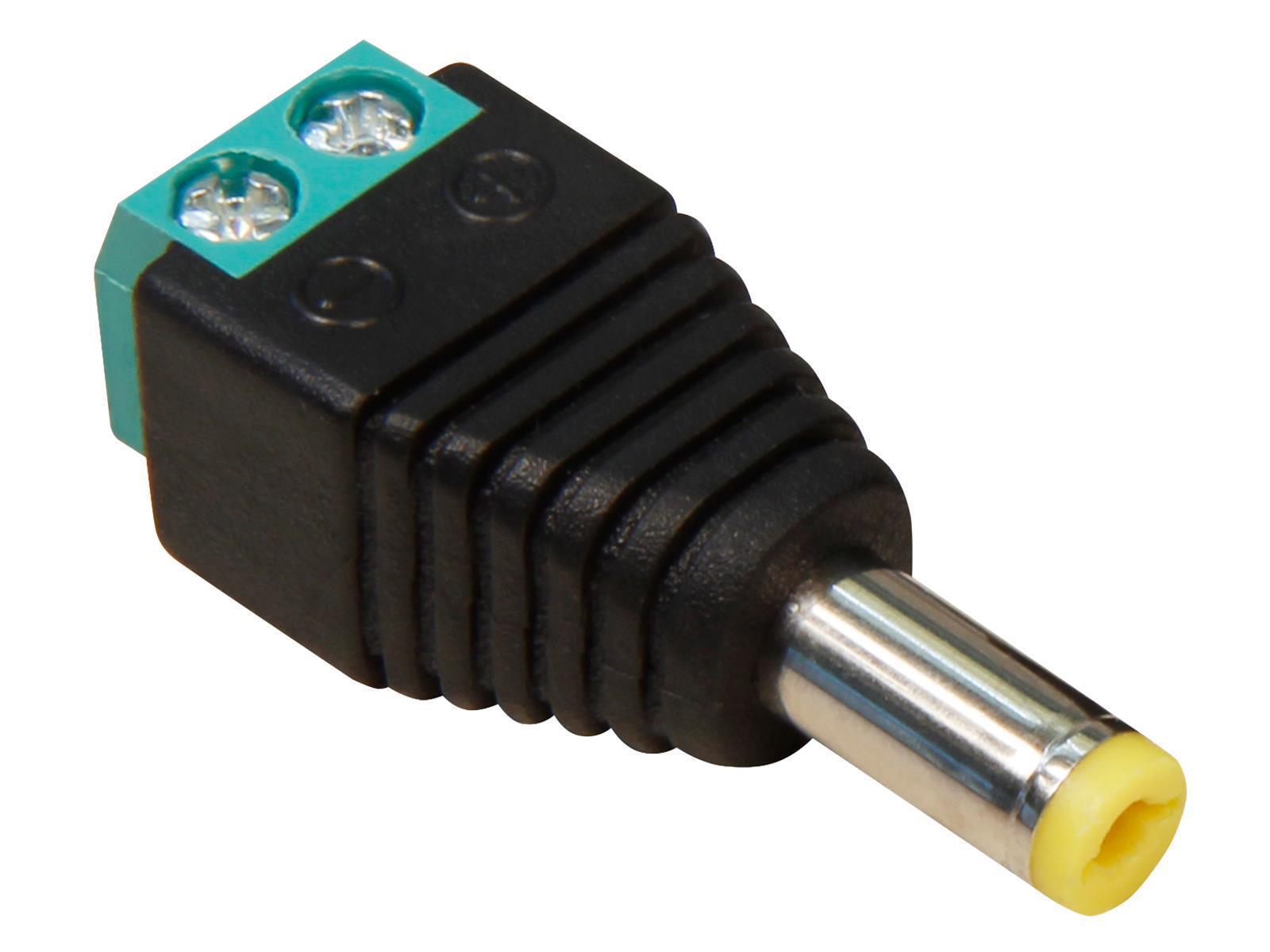 Adapter McPower, DC-Stecker 5,5x2,1mm und Lüsterklemme